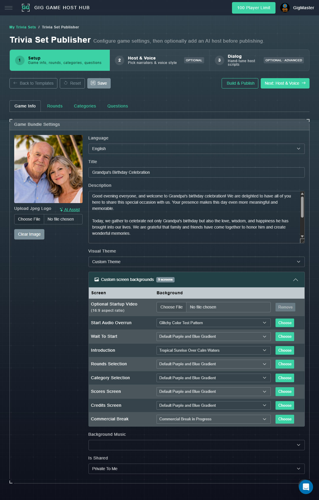 Trivia Game Show Builder
